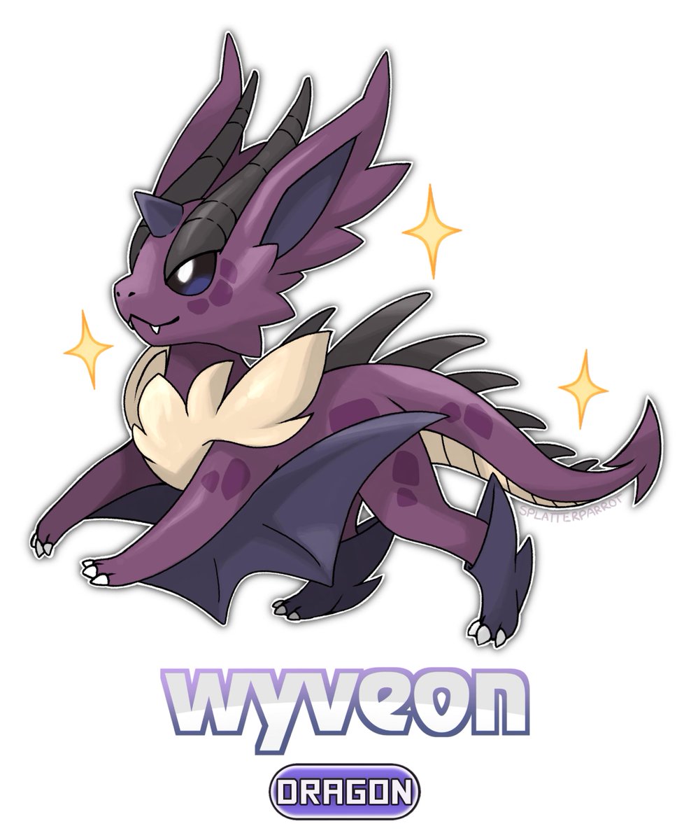 SplatterParrot's tweet photo. Introducing the Sharp Scale Pokemon - Wyveon!

I got a lot of love for my Guardeon design (Thank you guys! <3), and some of you suggested a dragon type eeveelution as a counterpart, so here you go!

#pokemon #fakemon #eevee #eeveelution #dragon #fanart https://t.co/FTgTE9ZRkF