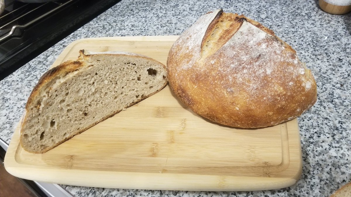 Keithbrenton's tweet photo. #RealBreadWeek 30 hour sourdough https://t.co/cSMoohelXt