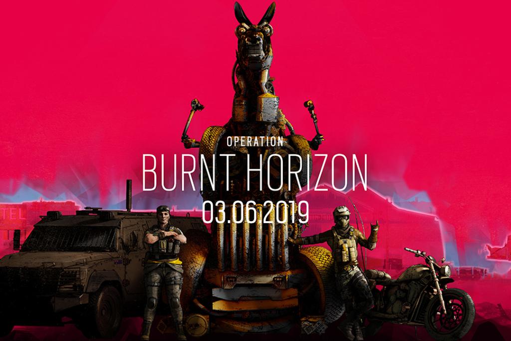 ⏰ Set your alarms! Operation Burnt Horizon is headed your way Wednesday, March 6.

Maintenance times will be available soon.

Burnt Horizon Patchnotes: rainbow6.com/burnthorizon
Patchnotes Addendum: rainbow6.com/patchnotes/y4s…