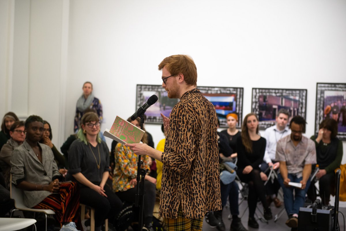 IMMAIreland's tweet photo. Did you attend to the #IMMAAfter ‘#SpokenRealities’ event? We have amazing photos taken at the event we want to share with you. Thanks to the artists, @poetryireland and all the people involved. Photos: Ruth Medjber #IMMA2019 https://t.co/7zFTMLBwPS https://t.co/uSVUMs2DmR