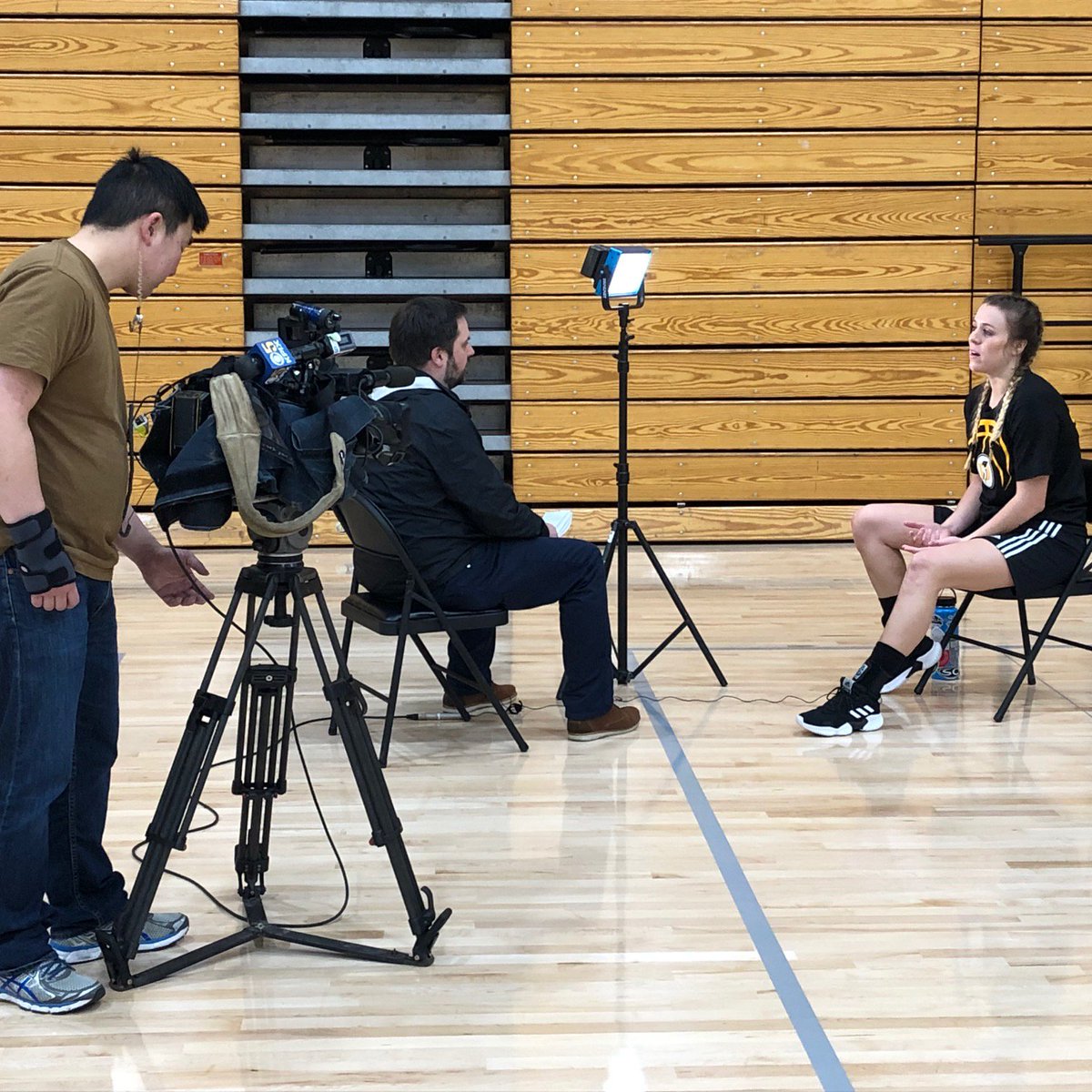 DominicanCANews's tweet photo. Interviewed by @KPIX  #BusinessMajor #StudentAthlete Natalie Diaz leads Dominican #womensbasketball team to @ThePacWest #PacWestWBB tourney in Conlan Center. Penguins play 3/8 at 5 pm #MarchMadness #MarinCounty #SanRafael #PacWest #PenguinPride #ThisIsDUC https://t.co/WfokFQojWo https://t.co/ZFXh45S9gU