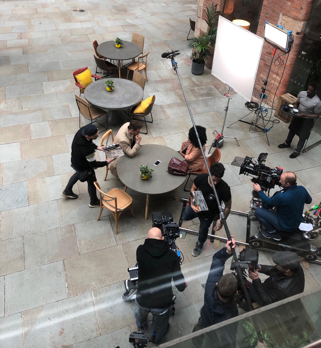 CERT_property's tweet photo. Had a bit of fuss in our office building today #royalmills! @Netflix filming a new series around @AncoatsCoffeeCo. #manchester #ancoats #movieproject #propertymanagement #property https://t.co/haM6VK3cVM