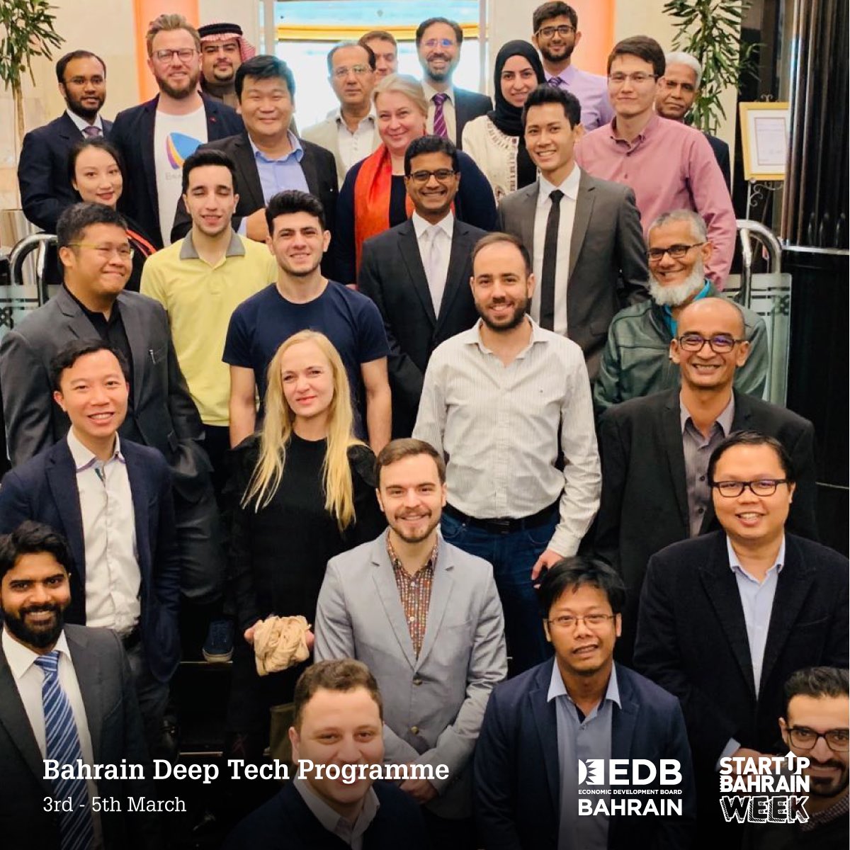 Cutting edge doctoral scientists, researchers and entrepreneurs from 15+ countries are gathering at the Bahrain Deep Tech Program which continues tomorrow. They are working together in an interactive workshop with @YoStartups and Angivest ventures #StartUpBahrainWeek