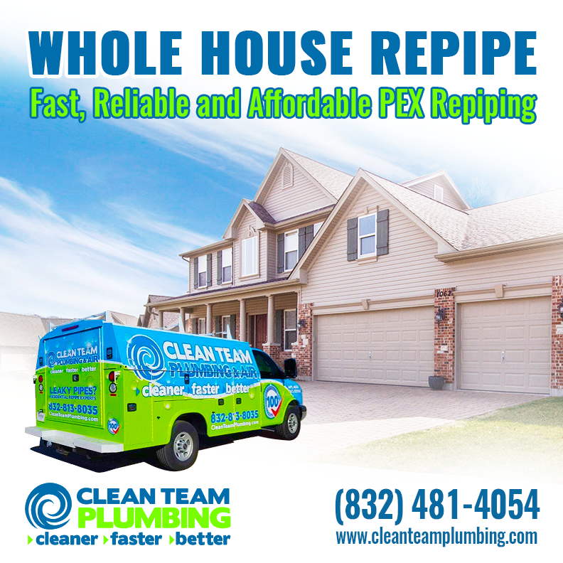 CleanTeamRepipe's tweet image. When it comes to fast, reliable and affordable PEX repiping in Houston, Clean Team Repipe is the company to call. Call us today for a free estimate. #houston #repipe #wholehouserepipe #pex #repiping

cleanteamplumbing.com/houston-pex-re…