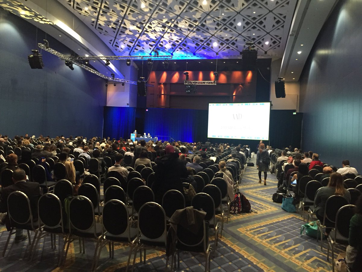 HS education has moved from small rooms and few sessions to multiple sessions in large ballrooms in only 2-3 years. Great news there’s way more focus on this chronic disease #HS #AAD2019