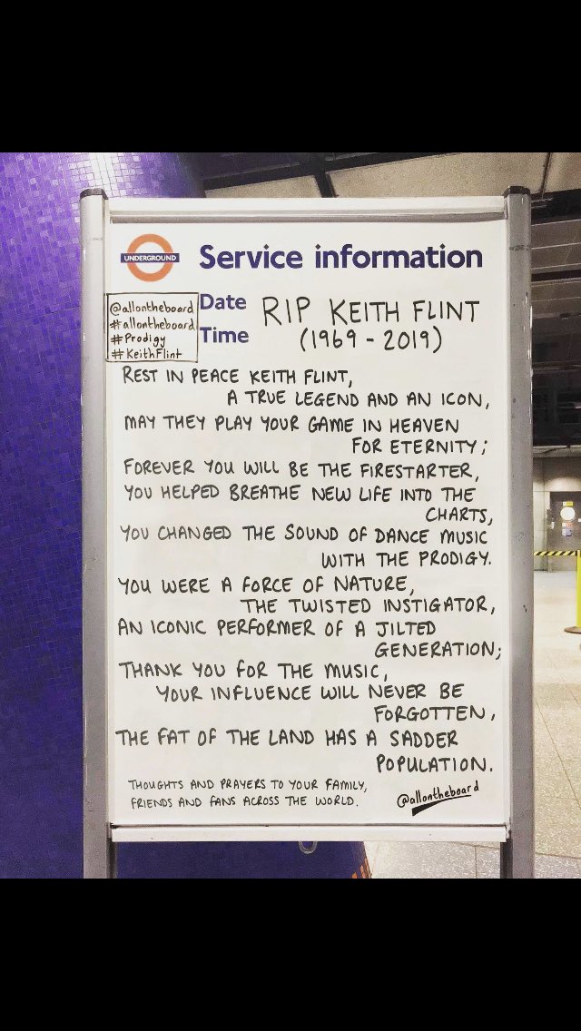 RIP the legend that is Keith Flint, heaven will be rocking tonight 💃🏻🕺🏻🔥❤️