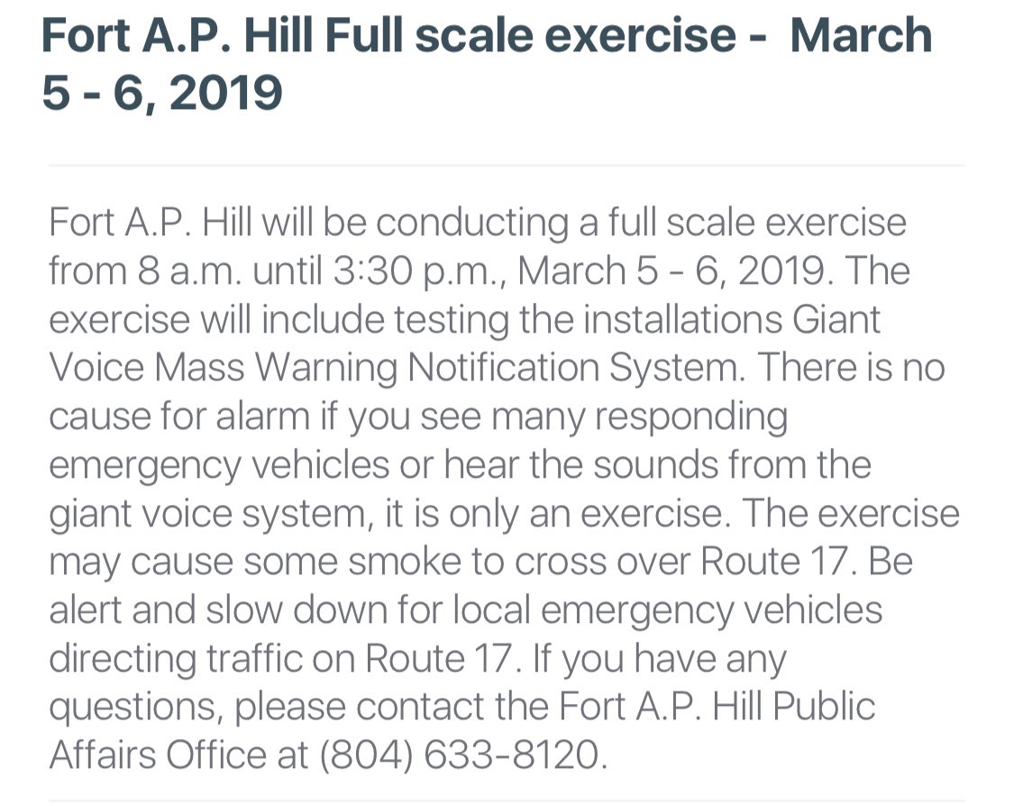 bryanerock's tweet image. #fullscaleexercise #ftx #Warning #nocauseforalarm