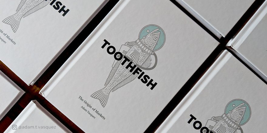 Adam_Vasquez's tweet photo. "Toothfish: The Origin of Markets" is finally here! I’m so grateful for all your support!

"Toothfish" is the first book to explore #MarketInvention as a fundamental law of commerce. #Strategy, #sales &amp; #marketing will never be the same. You can buy here: https://t.co/0hbRG51pDZ https://t.co/tinwUiPLQu