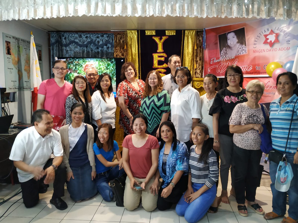 cfmdaisrael's tweet photo. Leaders of surrounding churches came to hear CFMDA Director in a 2 part series on Sunday. Pastors of GIA fellowship in Manila gather for a photo after a 7 hour time of fellowship all day Sunday, excited to bless Israel and CFMDA. https://t.co/h8Krx7jiHL