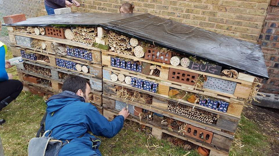 navigationrec's tweet photo. Come join us for some fun building a 'bug hotel' in the rec. We're starting at 11am Sun 100319 and will be near the children's play area. Contributions of pine cones, bamboo or other suitable habitat material welcome! Pic Barrington Green Altrincham https://t.co/7cwT7So0UD