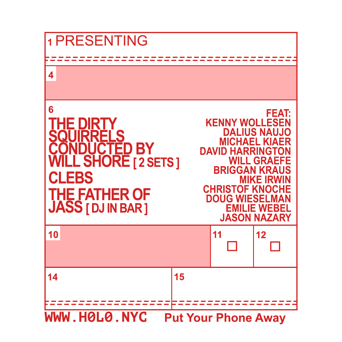 w_shore's tweet photo. tonight at H0L0. Large ensemble conducted improv w/ some of my favorite musicians. #kennywollesen #daliusNaujo #michaelkiaer @dharringtone #willgraefe #briggankraus #mikeirwin #christofknoche #dougwieselman #clebs #jasonnazary #emiliewebel @JASSlive https://t.co/tNWOIc0syT