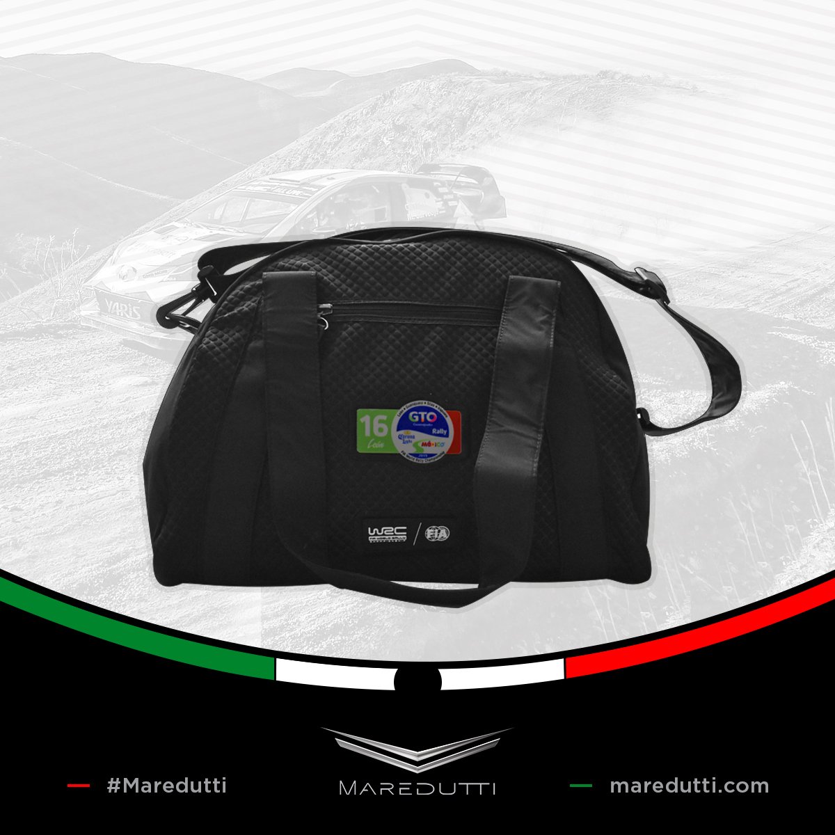 MAREDUTTI's tweet photo. Para todas las mujeres que también les gusta el @RallyMexico  🇲🇽 un bolso para que lo porten con mucho estilo 💅 https://t.co/JhBgLO5ggk
