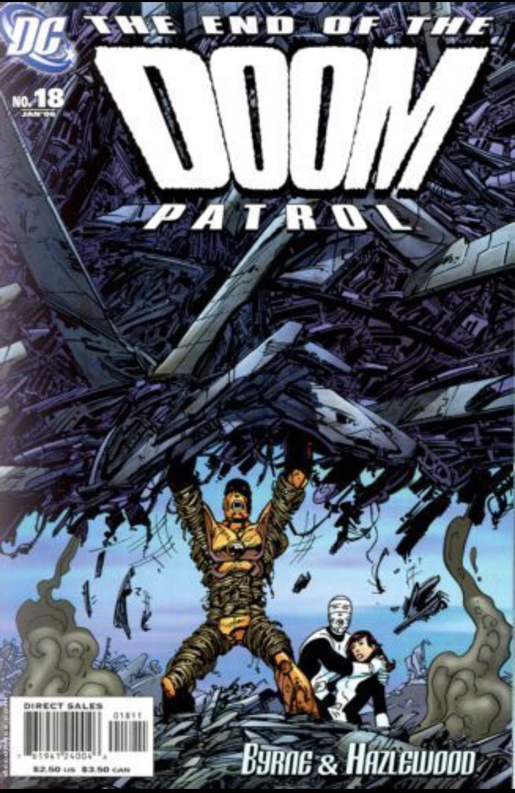 The next version was - I’ll say it - my least favorite.It was the traditional original Doom Patrol. Unfortunately this version had no history. They were retconned back to a brand new team.This didn’t help them either tho as the series ended in 18 issues.