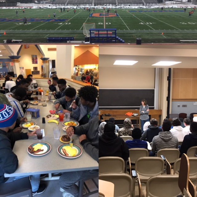 CoachMettrickGC's tweet photo. Gettysburg Men's Soccer Clinic with @soccerwoborders - kids from Sudan, Eritrea, Congo, Nepal, Syria.......to name a few. Fun day out playing soccer at Gettysburg College whilst meeting our players and President Riggs - thankful to be able to support a fantastic cause. https://t.co/nTiyPAVXZs