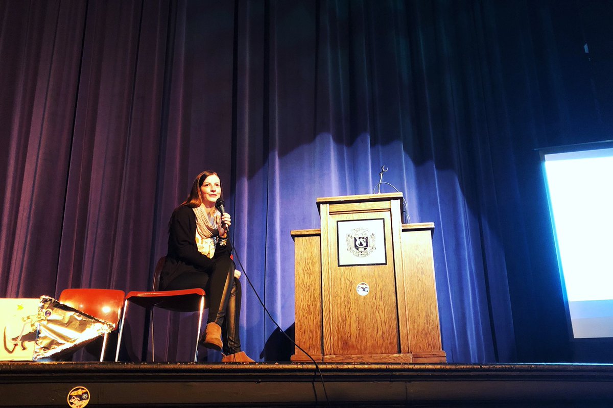 AllWriteWGHS's tweet photo. Kara Thomas discusses her obsession with true crime and how cold cases inspire her mystery novels. Her books are on sale at the merch stand this week! #AllWrite2019 https://t.co/eSwL6k4waW