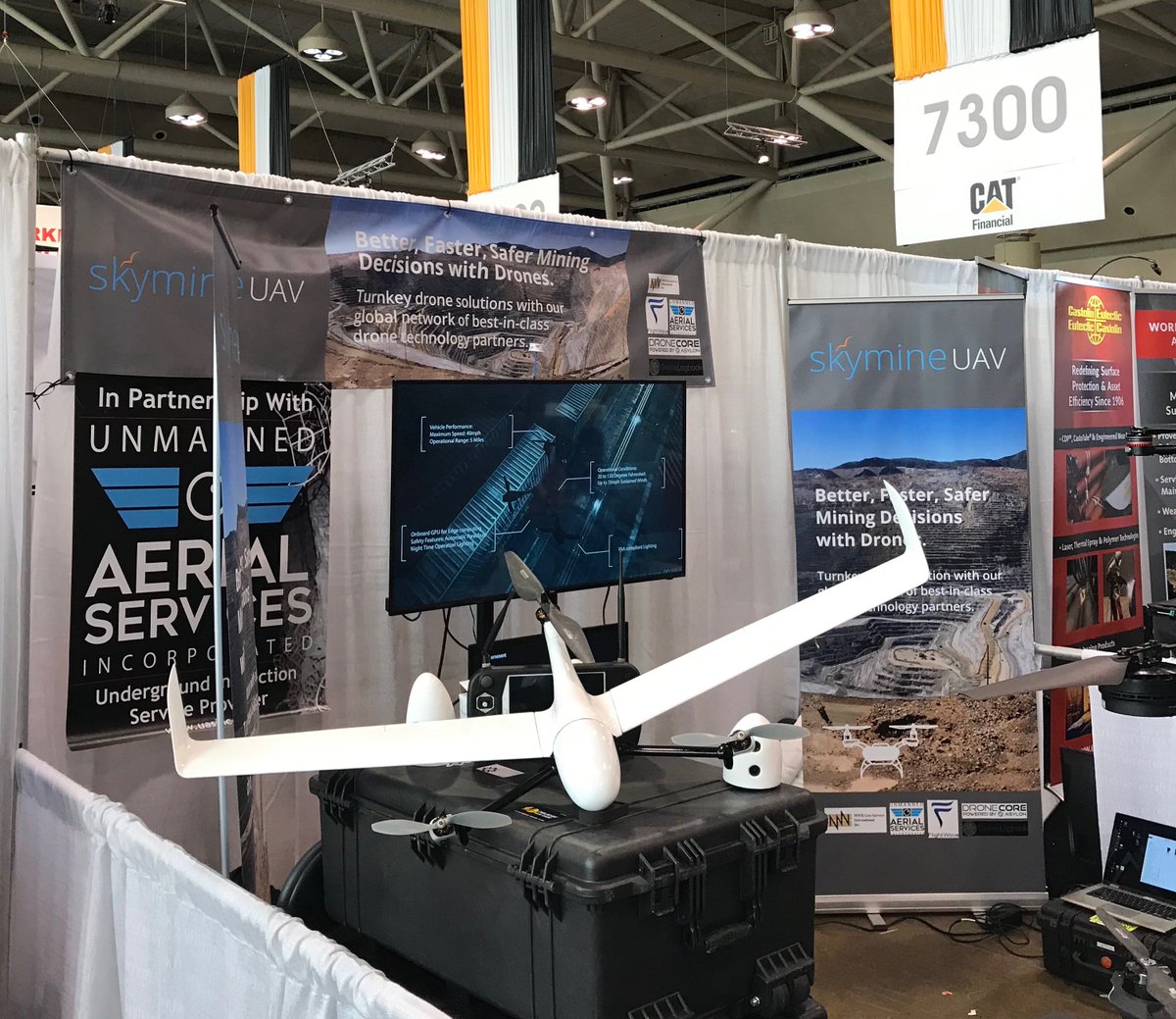 FlightWaveAero's tweet photo. Are you at @the_PDAC? Come meet Callie Mortimer at Booth #7414N and check out the #FlightWaveEdge — the next logical evolution of #drones for surface #mining. #PDAC19 #PDAC https://t.co/dWqMPd6i3g https://t.co/TW3latlI5P