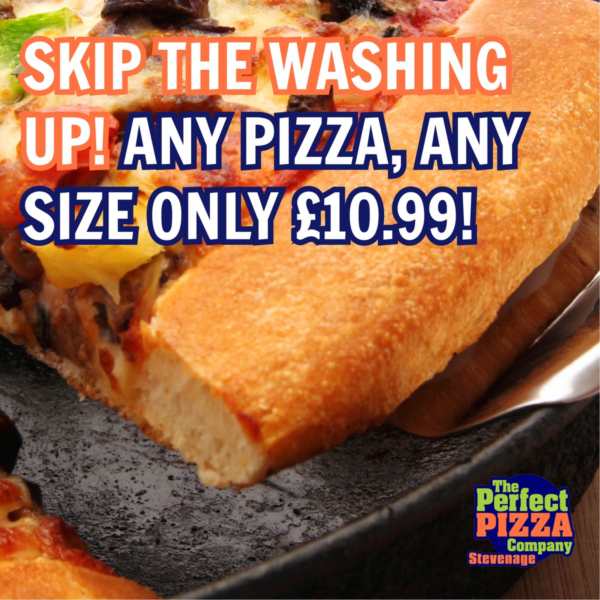 Skip the washing up - Any pizza any size ONLY £10.99! 🙌
.
.
.
#pizza #perfectpizza #stevenage #orderonline #takeaway #pizzalovers #yum #foodie #foodporn #instapizza #orderonline #hertfordshire #instafood #fastfood #foodbloggers #foodblog #herts #hertford