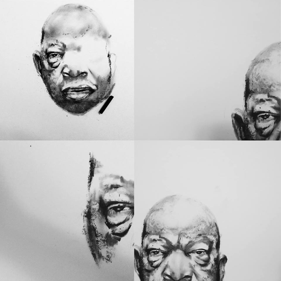 HeatherBTaylor's tweet photo. @repjohnlewis charcoal drawing of #JohnLewis that I did #yesterday https://t.co/E3wCvjjeRB
