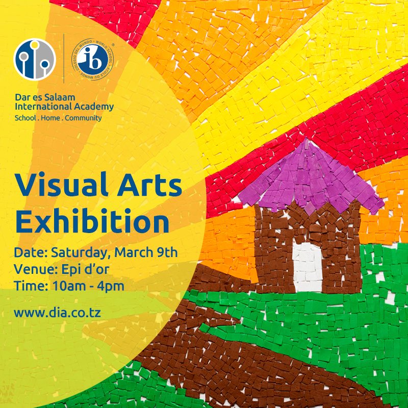 DiaTanzania's tweet photo. "Through the Eyes of the Student" - Dar es Salaam International Academy will be showcasing visual art from students aged 5 - 18 years old at Epidor Cafe. Grab a coffee, breakfast or lunch and come browse through their amazing works of art. https://t.co/7O7x65OjPe