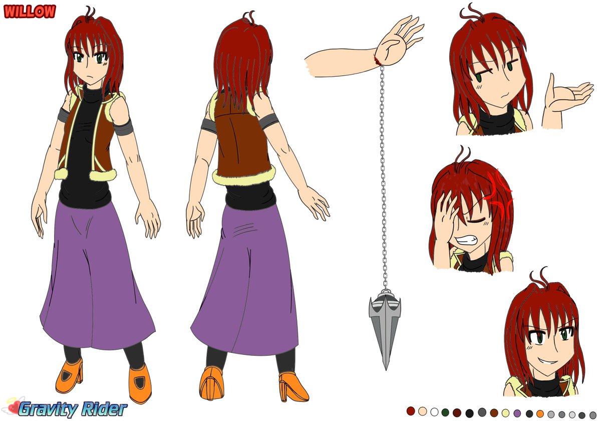 ArtbyCarlyH's tweet photo. Took some time to put together reference sheets for the 4 main girls of Gravity Rider. Now I won't always have to always rely on my avatar for when I ask people to make request art for me. #Reference #oc #ArtistOnTwitter #artistsontwitter #gravityrider https://t.co/fSQj7U04j2