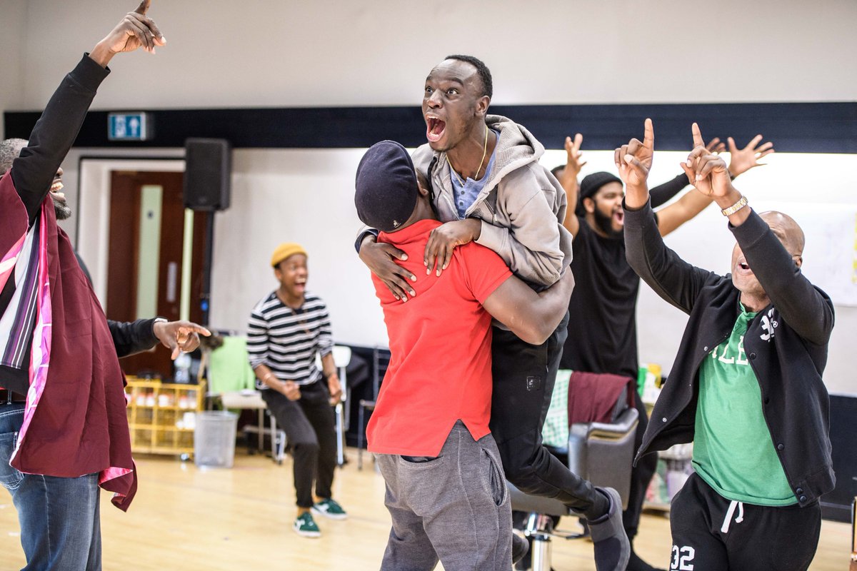 #BarberShopChronicles begins this week! 
Looks like the cast are having a great time in rehearsals - check out these behind the scenes shots... We can't wait to welcome them to <a href="/rxtheatre/">Royal Exchange Theatre</a> this Thursday!  
Make sure you've got your ticket: contactmcr.com/shows/barber-s…