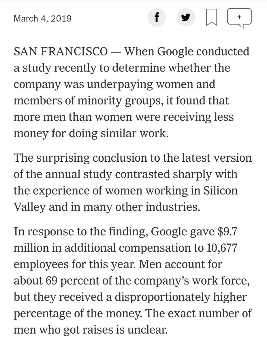 La historia va así: Google realiza un estudio para averiguar si está pagando de menos a las mujeres, y descubre que no, que está pagando de menos a los hombres.

Y le toca subirles el sueldo para compensarles.