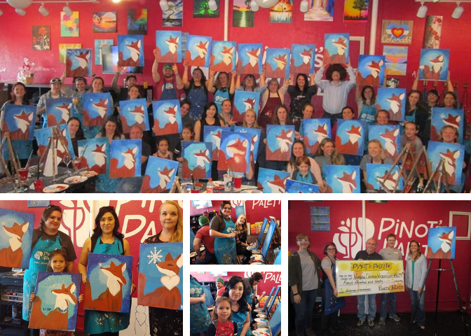 QualfonFTC's tweet photo. A group of our admin went to support a cross vertical community event to benefit the Northern Wildlife Center while having some fun and connecting with local non-profit organizers.  Collectively, all of the painters raised $490 for the local non-profit! #Qualfon https://t.co/EaNJlwITJd