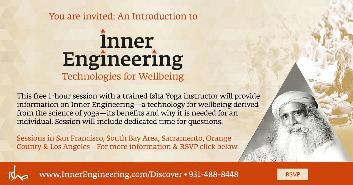 miraclemindapp's tweet photo. Introduce family and friends to Inner Engineering!
Join us at a free in-person Introduction to Inner Engineering in Northern or Southern California. Seating is limited, RSVP soon. https://t.co/Q5CmY4SUdM

#InnerEngineering #SadhguruInLA #Yoga #Meditation #MondayMotivation https://t.co/FOCBjc81Vn