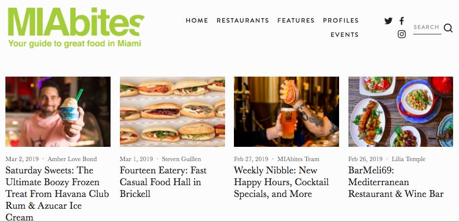 MIAbites1's tweet photo. #Monday Food  News from MIAbites features @AzucarIceCream and @RealHavanaClub Rum collab, @fourteeneatery fast casual food hall in Brickell, Bar Meli 69 Mediterranean Wine Bar and #WeeklyNibble Miami Cocktail and Happy Hour Guide. Sign Up for 1X a week https://t.co/SgsOIGBQNm https://t.co/PuCUDFLGru