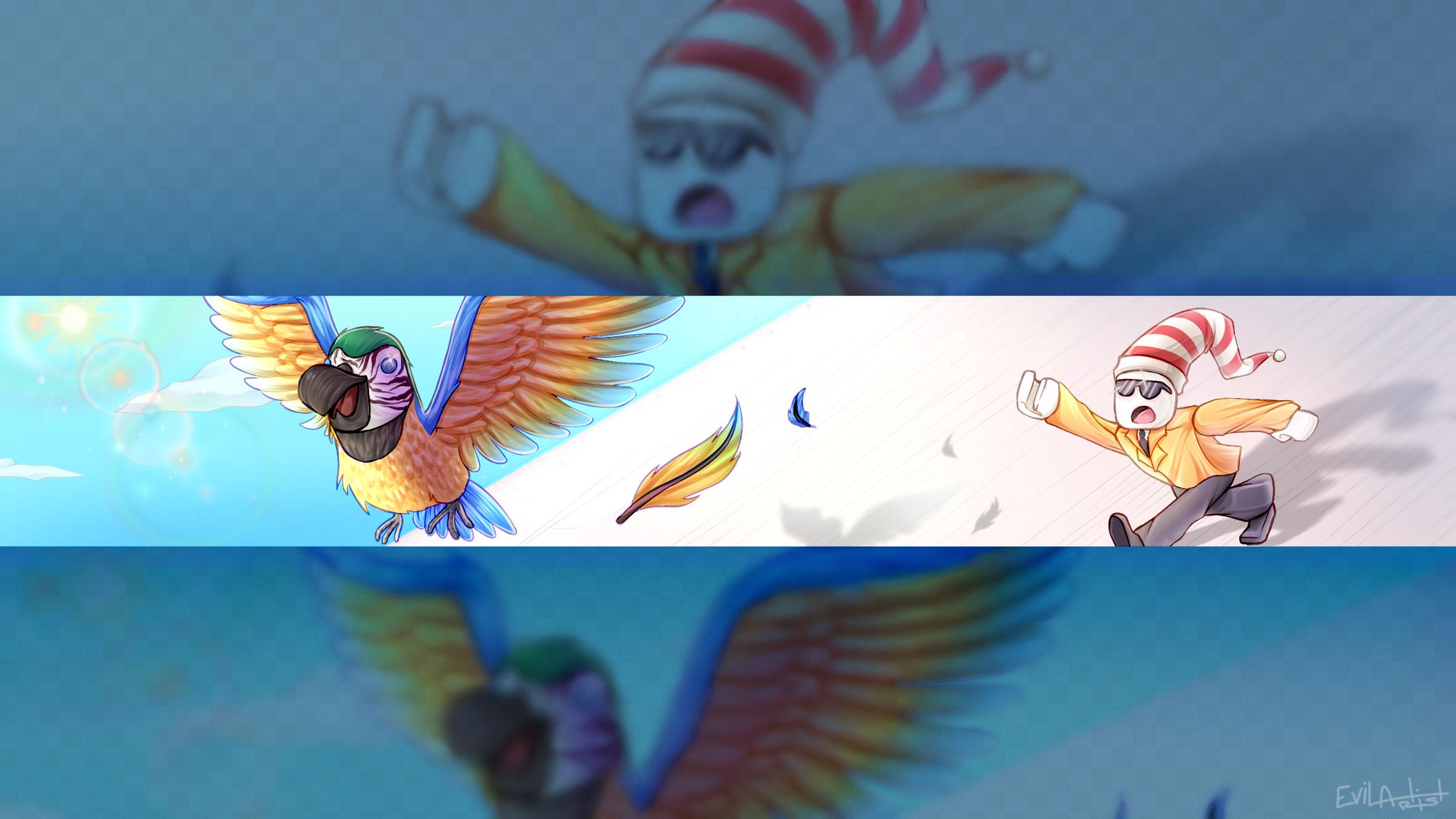 Evilartist On Twitter Banner And Pic For Antster Thank You Sm For Commissioning Me To Do These If You Re Interested In Seeing The Process Of How The Banner Was Made I - 2048x1152 roblox