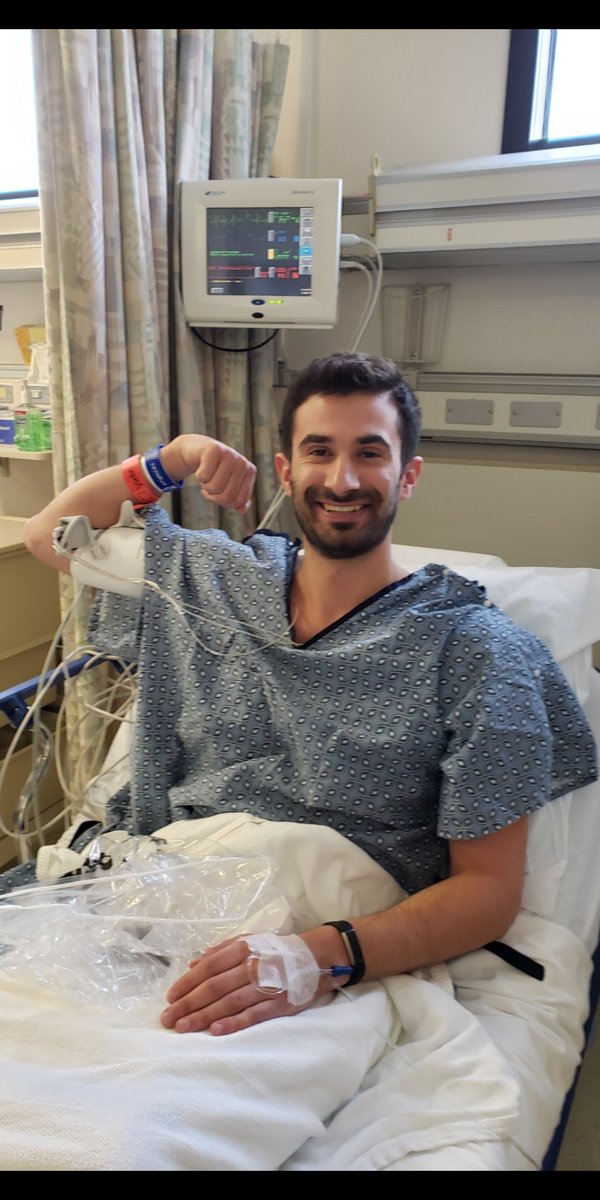 jaovery's tweet photo. @cgunselman13 might be one of the nicest kids ever! Cody calls Kat and I about screening options because he has symptoms! Today he gets screened! Know your body!  #Getscreened #StrongArmSelfie💙 @FightCRC @Cologuard https://t.co/DH4o5bz07m