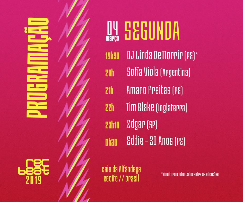 recbeatfestival's tweet photo. Hoje tem mais #RecBeat2019. Então se liguem nos horários para acompanhar todas as atrações. Hoje está massa! https://t.co/gZG4IVOLFL