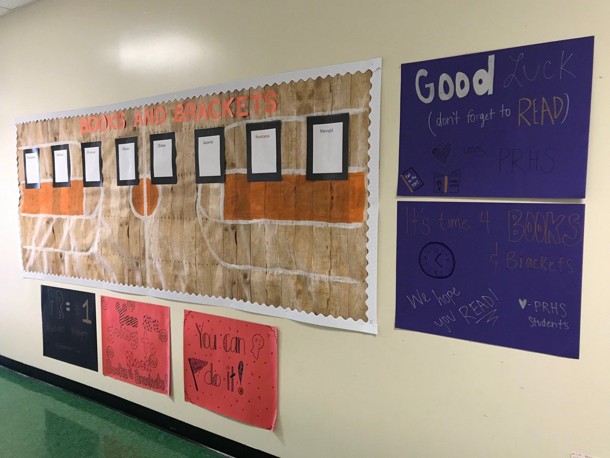 nstraywick's tweet photo. Feeling the love today as @MrBeardEnglish brought over posters from @PorterRidgeHSNC students to show their support for books and brackets. YOU GUYS ARE THE BEST!! @PorterRidgeESNC https://t.co/LjwE31xaf1