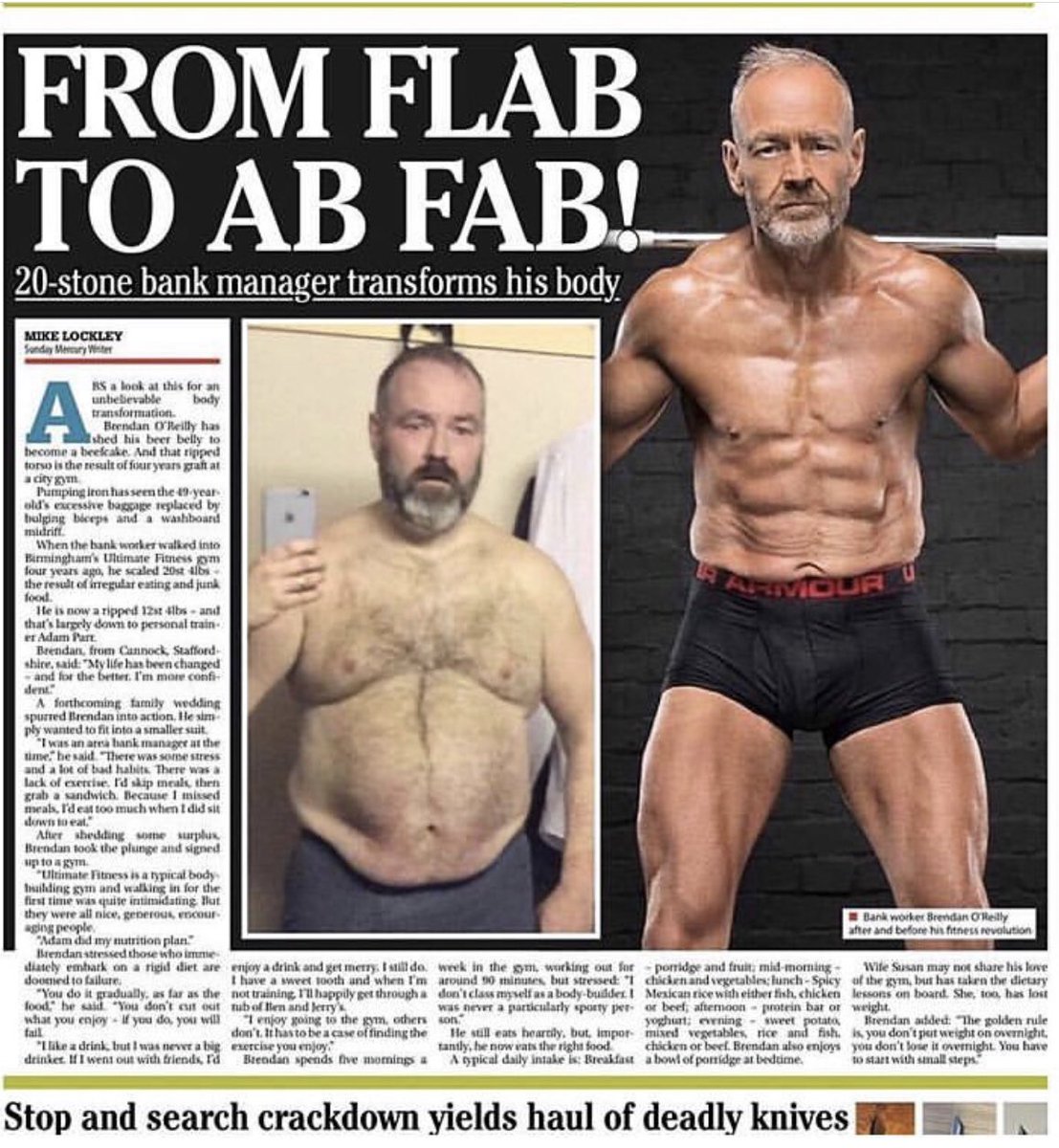 Huge congrats to client @brendanoreill14 getting a bit of newspaper coverage he deserves 🙌🏻
.
From 20 to 12.5 stone in 3 years and still improving every week 🏆

ajperformance.co.uk