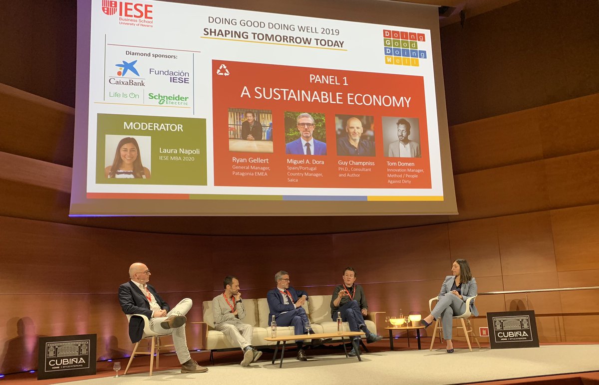 We are called pata <a href="/gucci/">gucci</a> 
We do pay our providers good
We also think that #fastFashion is creating the wrong msg in the minds of a generation
Our clothes are suppose to last Forever be fixed and new owner

Ryan Gellert EMEA GM <a href="/patagonia/">Patagonia</a>
#DGDW2019
<a href="/iesedgdw/">IESE Doing Good Doing Well</a> #ResponsibleBusines