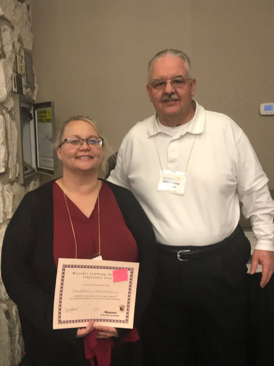 sksee75's tweet photo. #showme#NERPDC teacher academy scholarship winner. Tracy Marold with Jim Judd NERPDC Director https://t.co/pK2Ui1f5WE