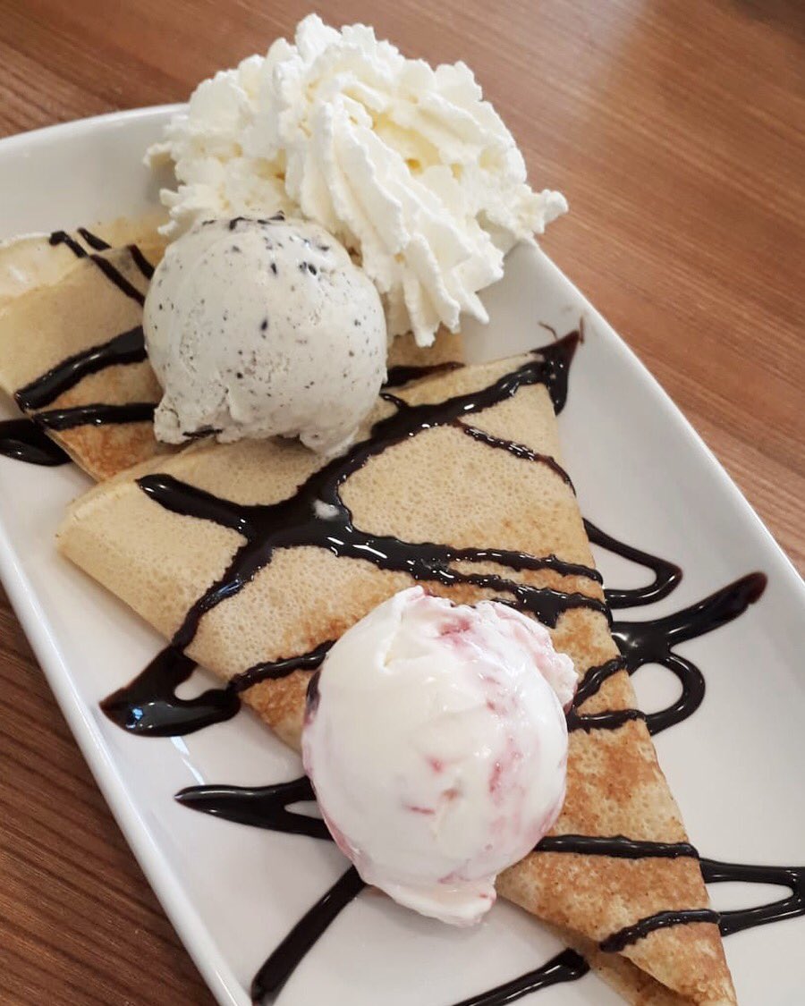 We’re having panCREPE day at the Dairy Barn Café tomorrow! It’s buy one get one free on all crepes! What are you going to have on yours?🍓🍦