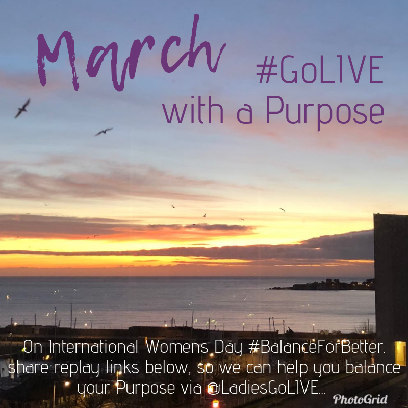 LadiesGoLive's tweet photo. Need Help to #GoLIVE with a Purpose for #IWD2019? - https://t.co/mHJfCYzpMW
Accept the #LGLGoLIVE5 day challenge to share your Purpose LIVE!
Catch FB promo show: https://t.co/VthQWE0eyJ @pressplaypres @jennsLive @letslivestream https://t.co/sA9wNQ63Xh