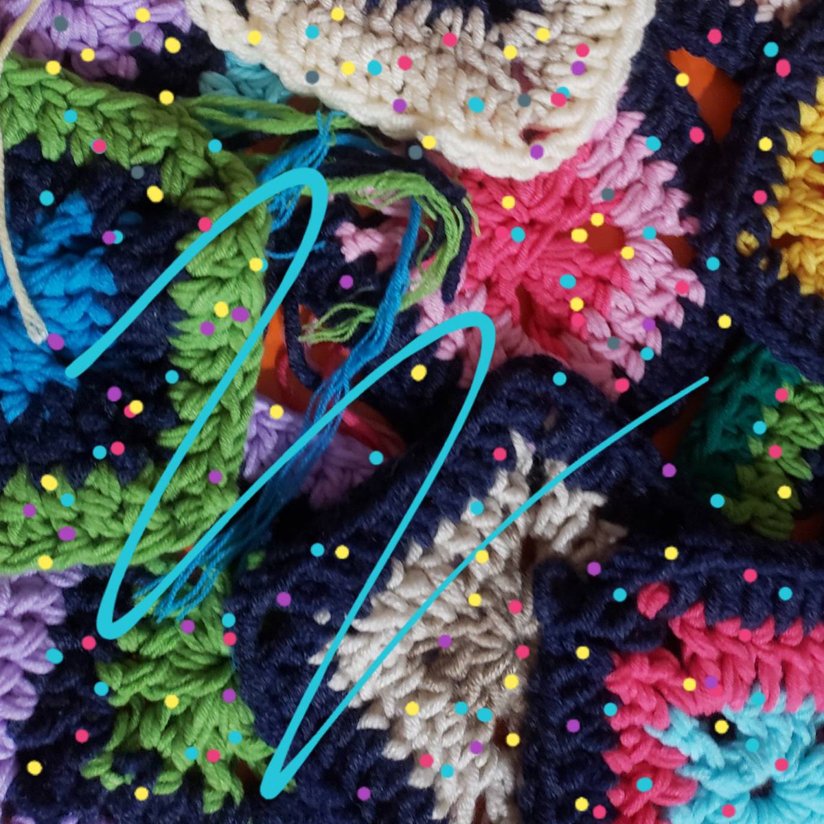 MonicaMagnetti's tweet image. #oldfashionblanket #crochet #colorcombinations