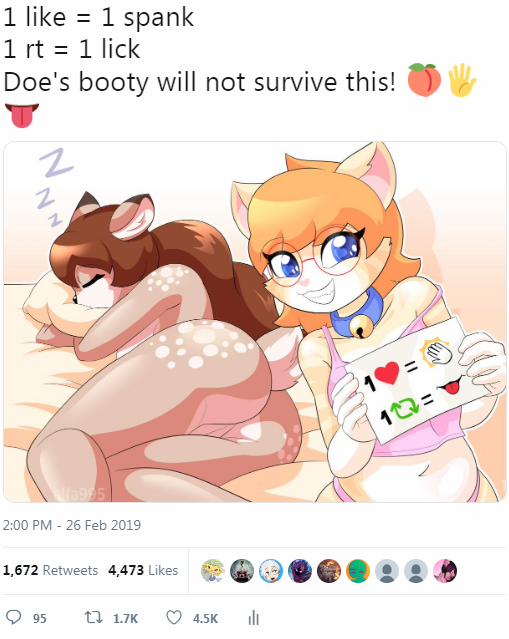 alfa995's tweet photo. Queen underestimated you guys, and now Doe's butt will pay the price. All worth it though, for science! ❤️(Spank animation will be up later today, most likely) https://t.co/YpNbE84VJN
