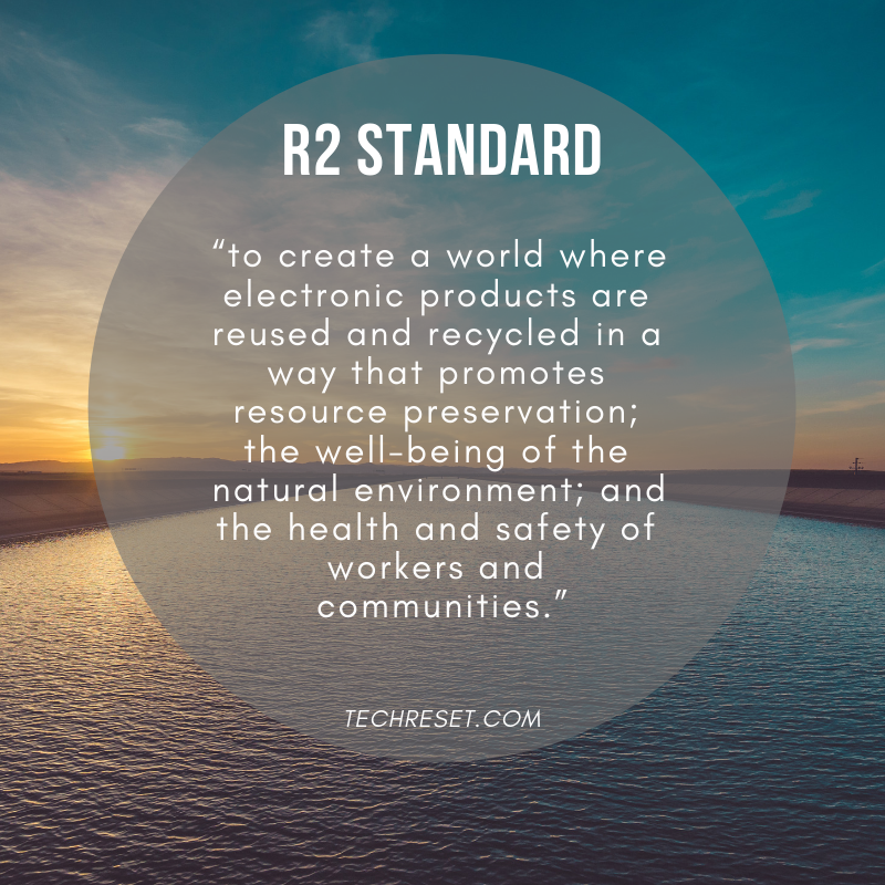 _techreset's tweet photo. Mission statement for the ages #R2Standard
.
.
.
#tech #ewaste #environmental #ITequipment #IT #computers #laptops #cellphones #zerolandfill #landfill #world #Canada #toronto #business #Environmentalbusiness #environment https://t.co/y9z24rDb1p