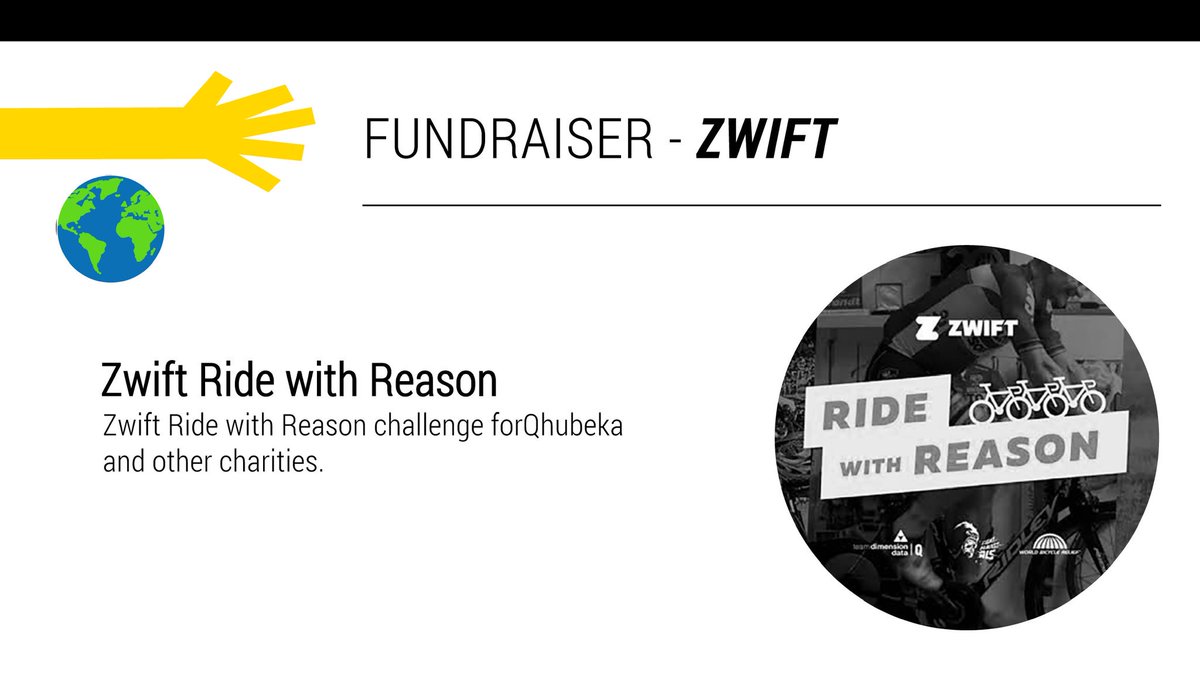 Qhubeka's tweet photo. In 2018 @GoZwift not only contributed to changing lives with bicycles through #RideWithReason but also sold virtual @TeamDiData cycling kit to benefit the @Qhubeka cause.
#BicyclesChangeLives 🖐🏽 https://t.co/aHqfsSUzi2
