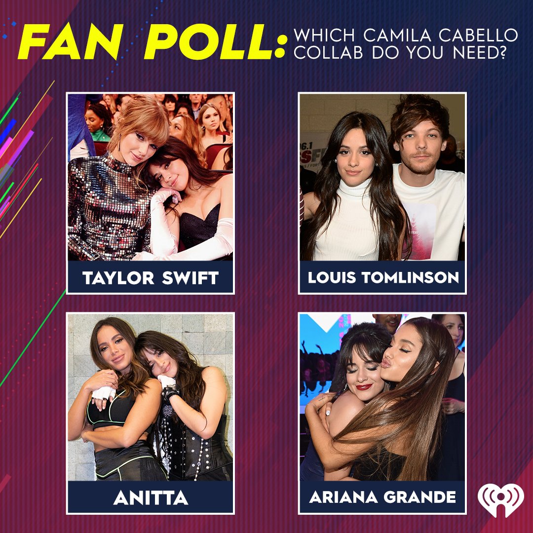 iHeartRadio's tweet photo. Which @Camila_Cabello do you need ASAP? 

#Camilizers #BestFanArmy #iHeartAwards @tacobell https://t.co/l4evDvmGoy