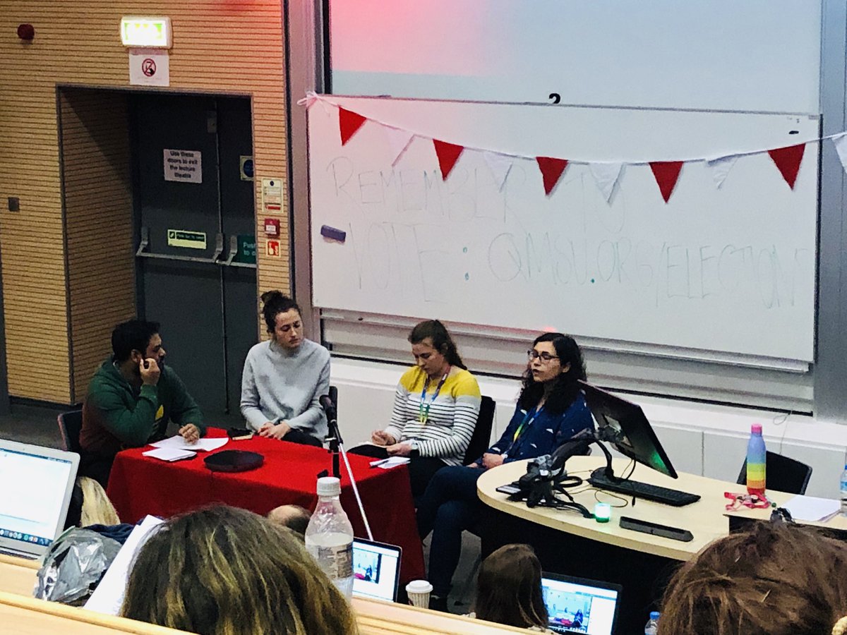 ThePrintNo1's tweet photo. Candidates for BLSA President currently speaking about what they expect the main challenges to be should they be elected #QMElections https://t.co/vikRn3c3ev