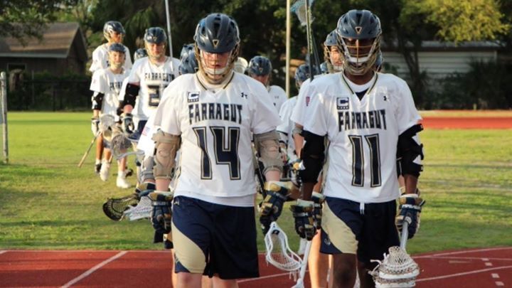 AdmiralFarragut's tweet photo. On Friday the Lacrosse team hosted Berkeley Prep. In a close match up the BlueJackets came out on top after being down 9-3 at halftime. Final score 12-11. Way to go Farragut! Join us tomorrow night as they faceoff with IMG @ 6:00 pm. โ๐โ #Farragโฆ https://t.co/ULBdKiDdOR https://t.co/MXtUpFJJwT