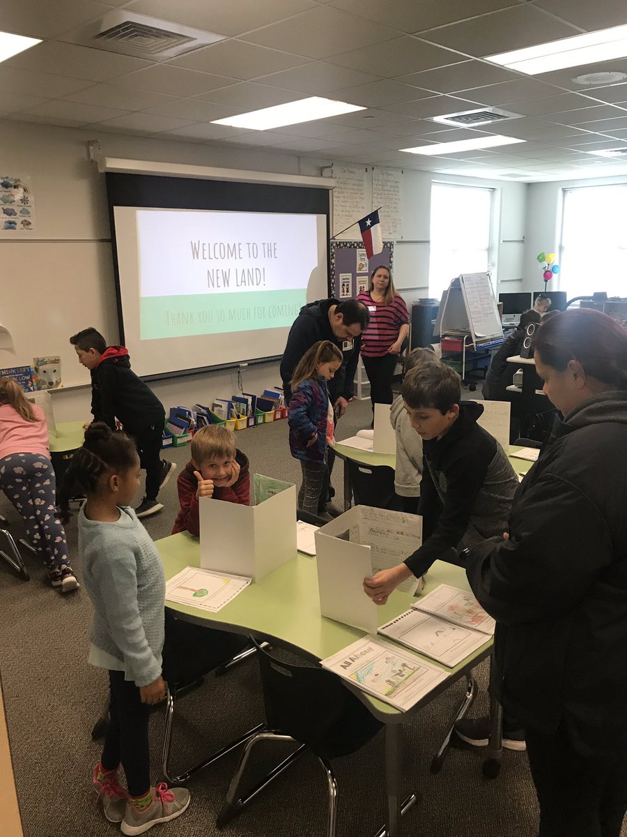 Camacho_Elem's tweet photo. 2nd grade had their Journey to A New Land PBL presentations today! Mrs. Fleming and Ms. Honea were judges, and love that we had so many parents who came to watch!  #camachoSTEM #PBL https://t.co/lApptSrScz
