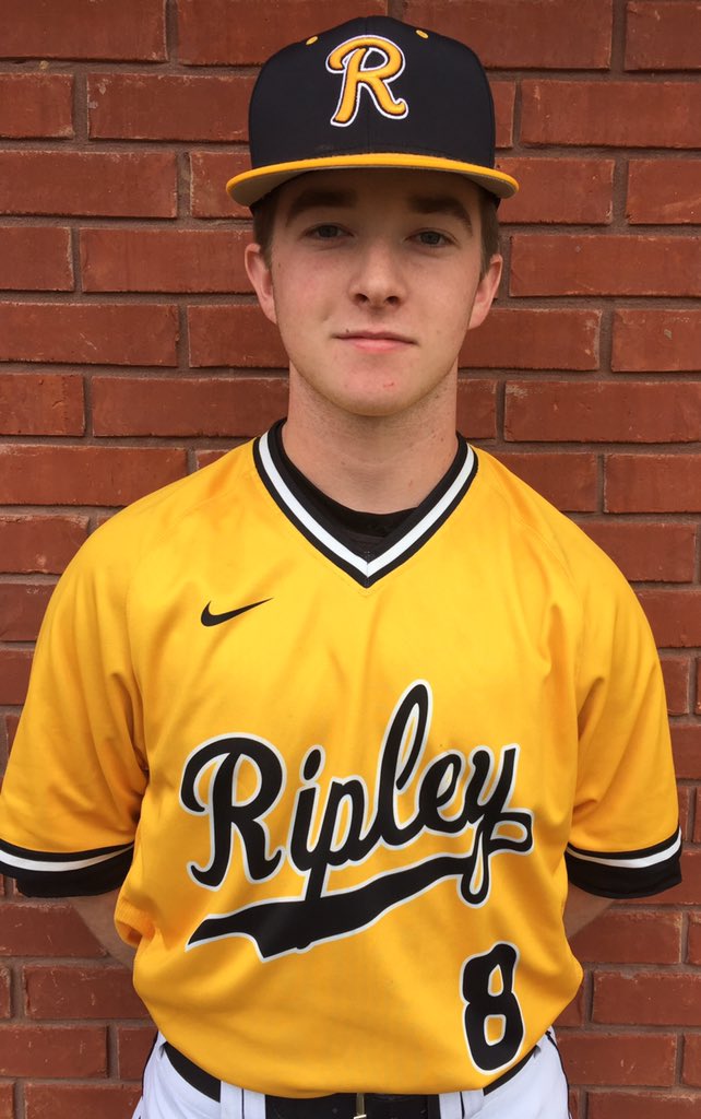 ripleybaseball's tweet photo. TIGER SPOTLIGHT:
Reed Shackelford 
Sophomore 
P/C/IF
5'9" 158lbs
Son of Kevin &amp; Brande Shackelford https://t.co/lNBxrfHq7Z