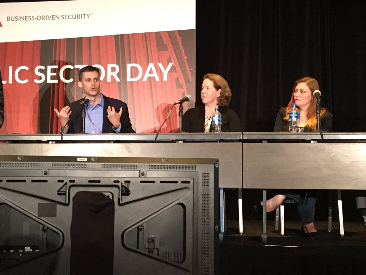 RSAsecurity's tweet photo. Regardless of function in the organization, everyone is talking about the same thing: Risk! We couldn’t agree more with @NISTcyber’s Kevin Stine. #RSAC #RSAgov https://t.co/AJFtz58VCv