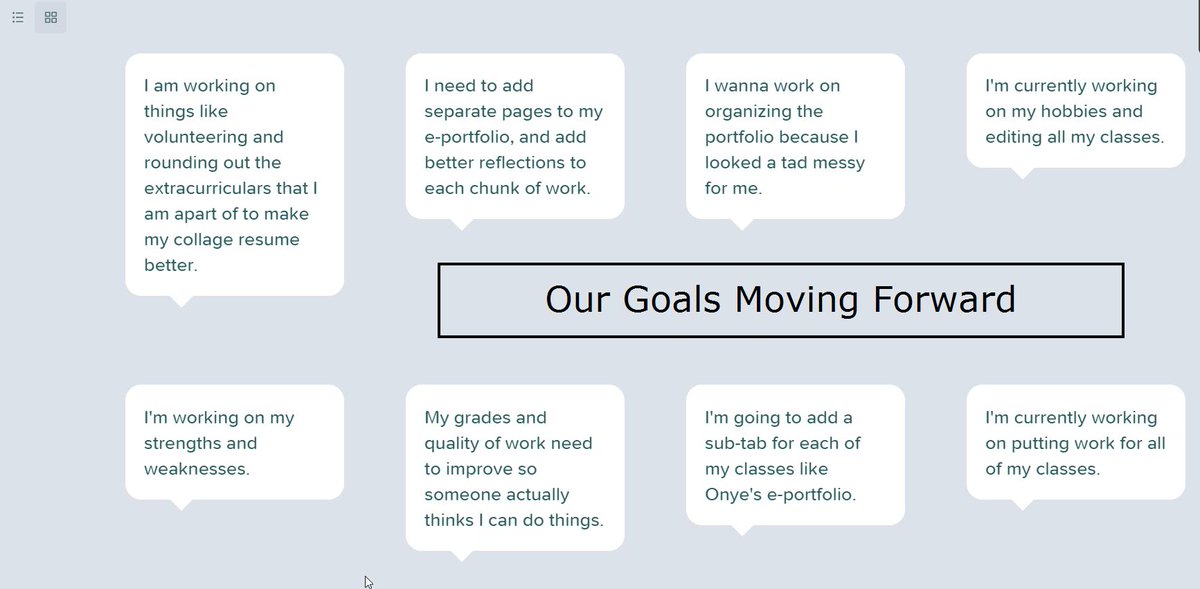 Brit_Horn_IT's tweet photo. 8th Grade Capturing our @Tidwell_MS experience in our ePortfolio! I love seeing these students set goals, reflect, and link their experiences to skills. Get ready High School, we're coming for ya! Check out these student's goals for moving forward. #WORKINGDOCUMENT #WHOLESTUDENT https://t.co/1H9ZHeavmA