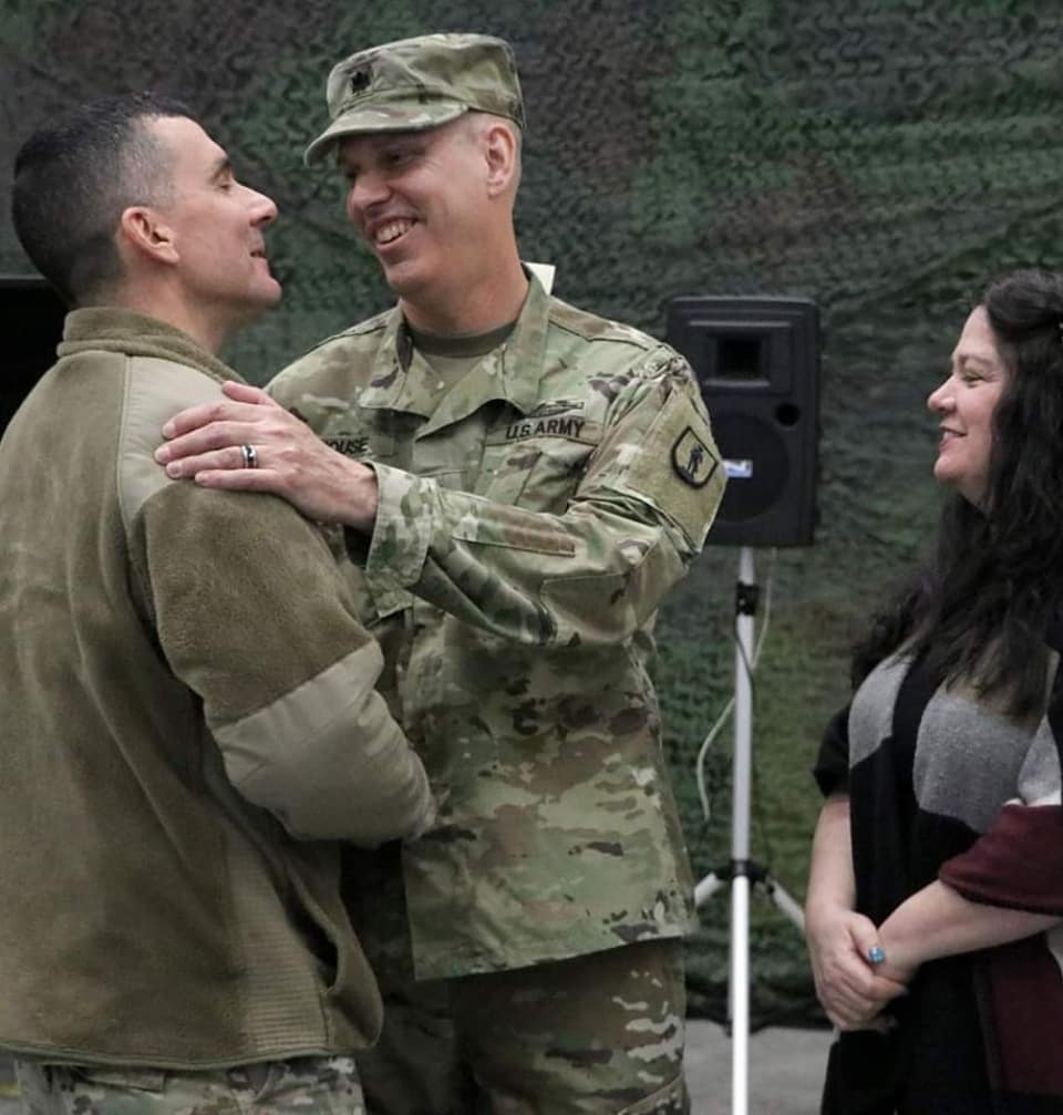 IowaNatGuard's tweet photo. Lt. Col. Kevin House passed the flag to Lt. Col. Karla Pfeiffer during the Sustainment Training Center's change of command ceremony this morning. Best of luck to these outstanding officers as they continue to move forward in their careers! #STC #ChangeOfCommand #Leadership https://t.co/E6WrhTGwng